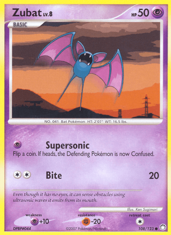 Zubat z edície Mysterious Treasures, karta č.108
