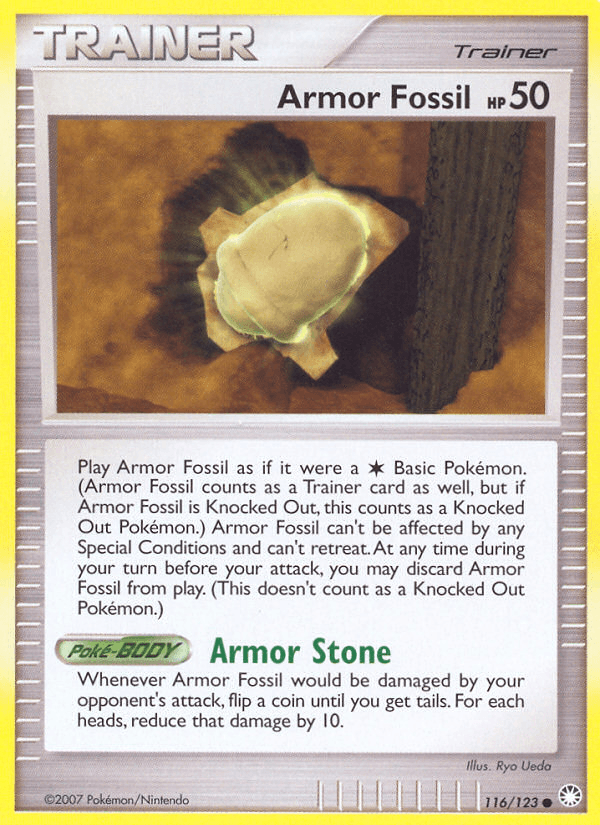 Armor Fossil z edície Mysterious Treasures, karta č.116