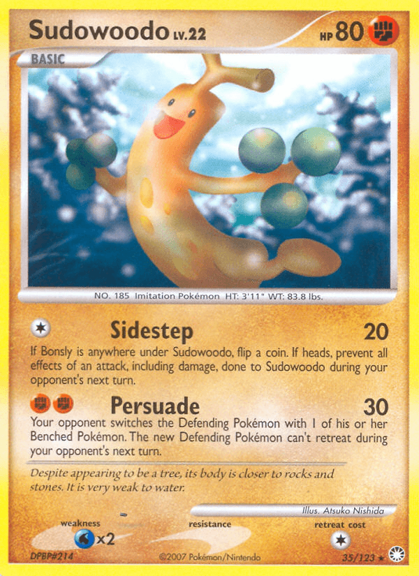 Sudowoodo z edície Mysterious Treasures, karta č.35