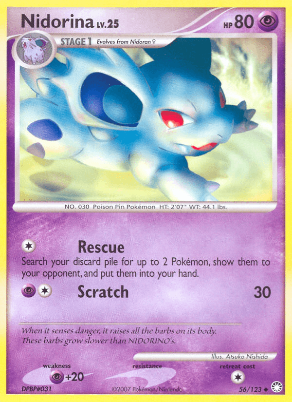 Nidorina z edície Mysterious Treasures, karta č.56