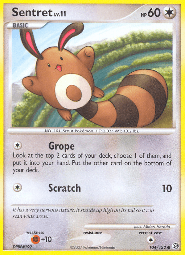 Sentret z edície Secret Wonders, karta č.104