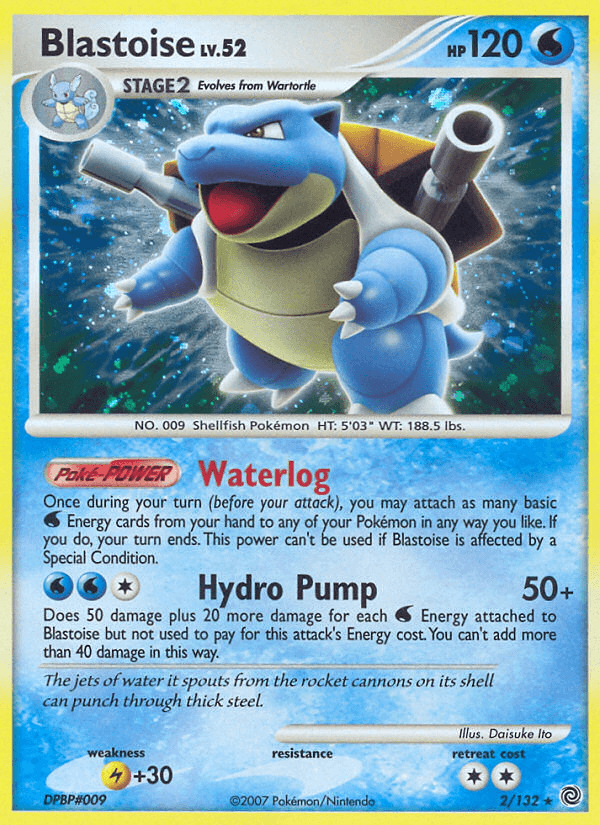 Blastoise z edície Secret Wonders, karta č.2