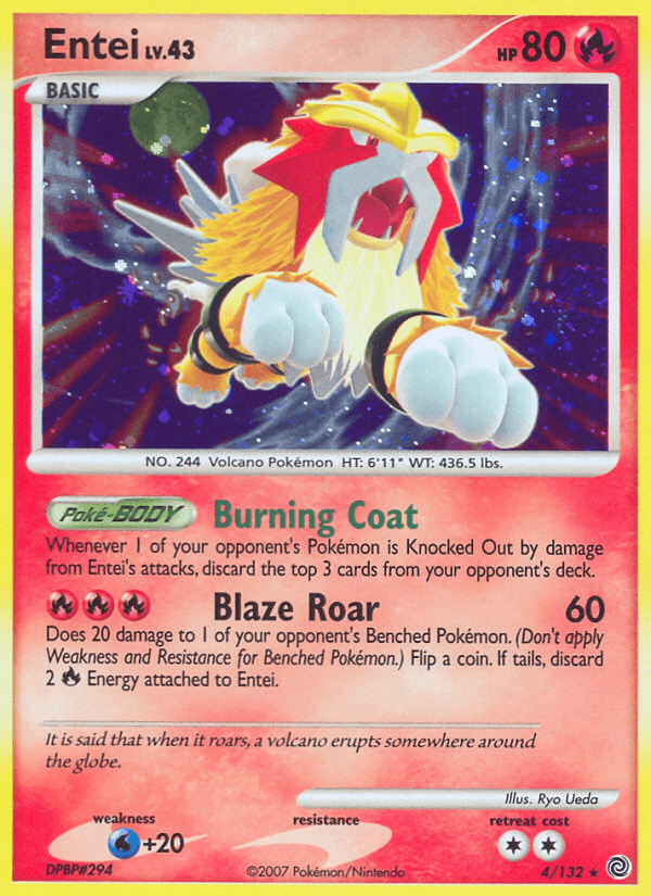 Entei z edície Secret Wonders, karta č.4
