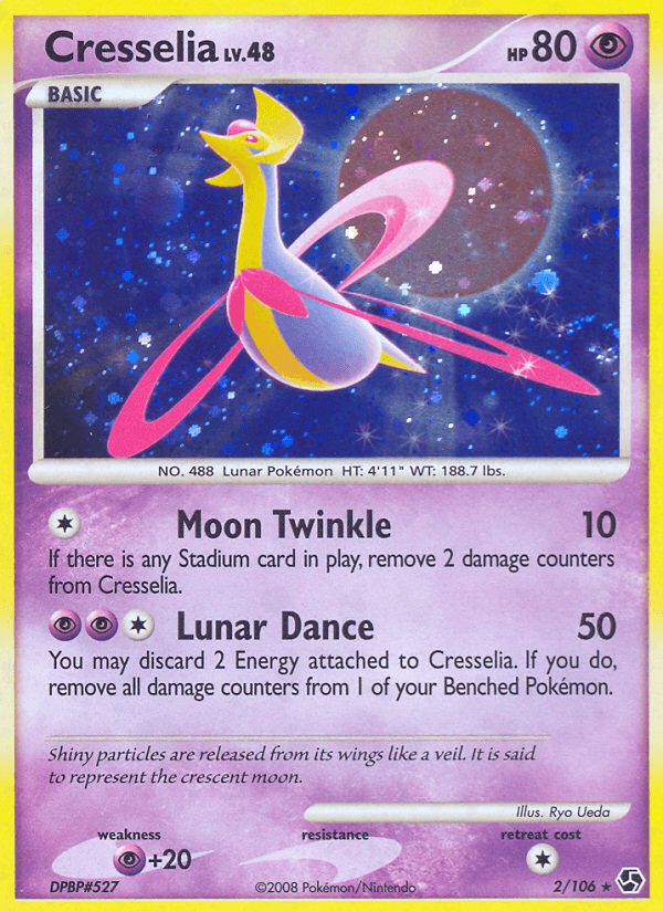Cresselia z edície Great Encounters, karta č.2