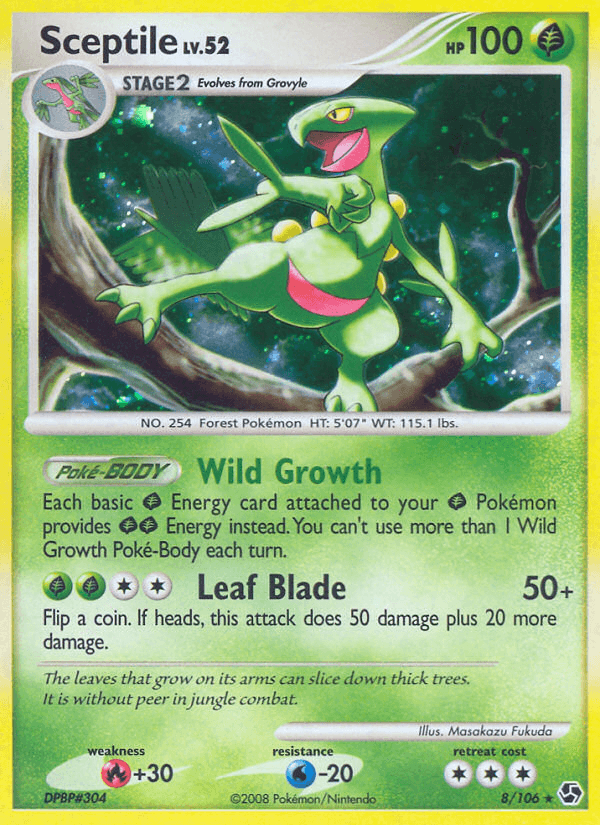 Sceptile z edície Great Encounters, karta č.8