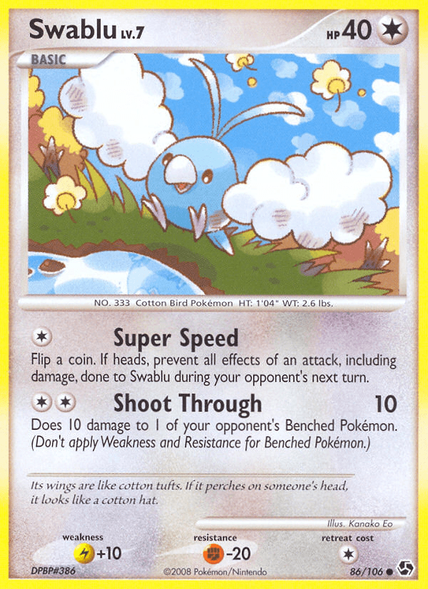 Swablu z edície Great Encounters, karta č.86