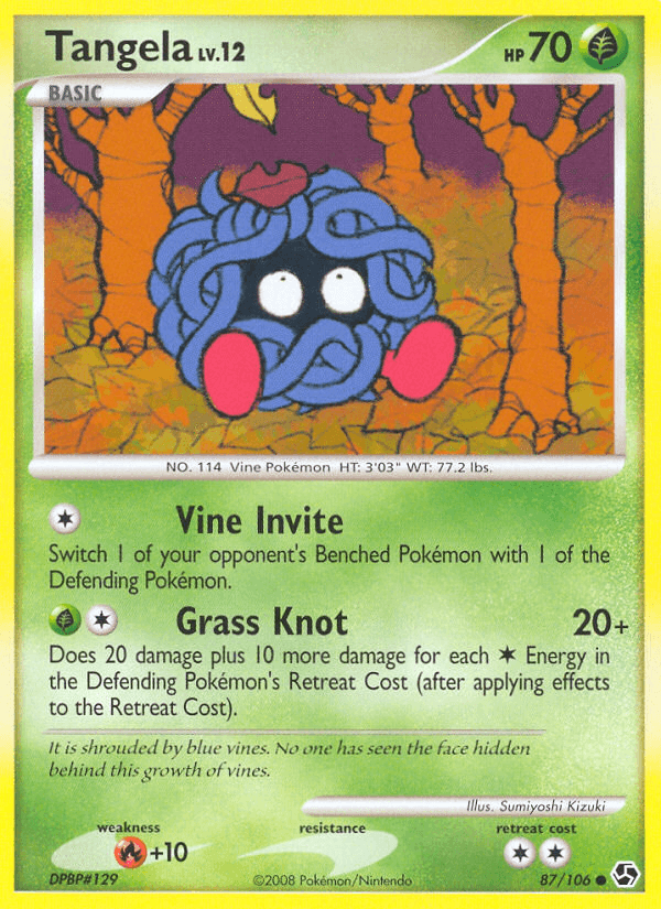 Tangela z edície Great Encounters, karta č.87