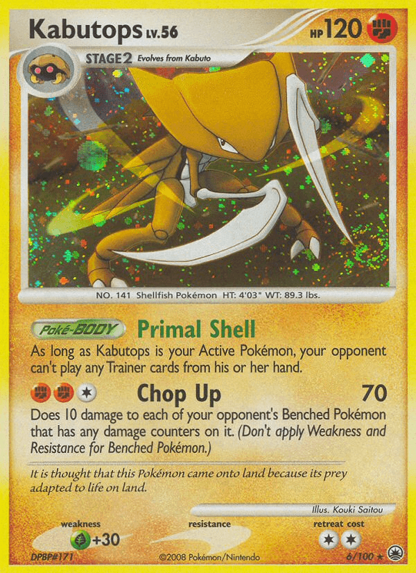Kabutops z edície Majestic Dawn, karta č.6