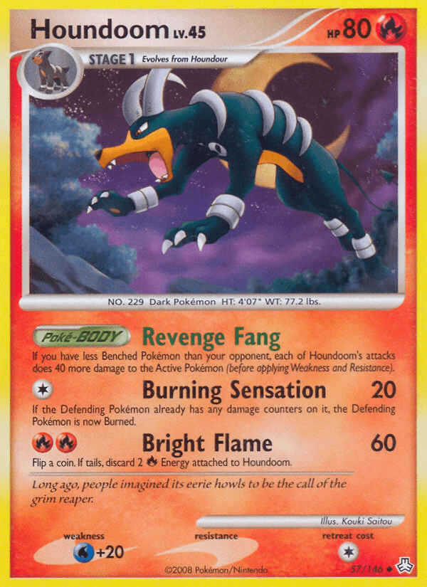 Houndoom z edície Legends Awakened, karta č.57