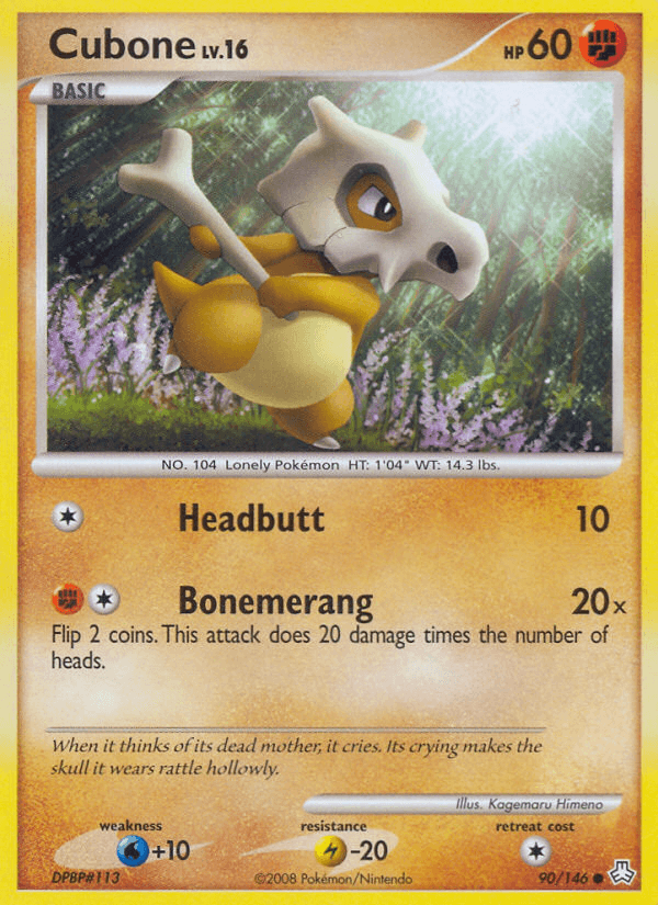 Cubone z edície Legends Awakened, karta č.90