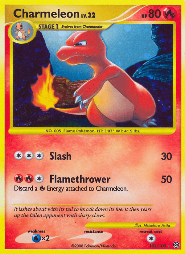 Charmeleon z edície Stormfront, karta č.102