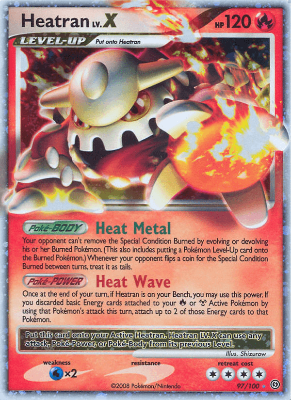 Heatran LV.X z edície Stormfront, karta č.97