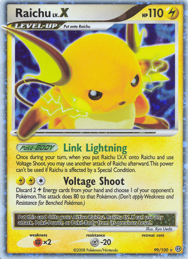 Raichu LV.X z edície Stormfront, karta č.99