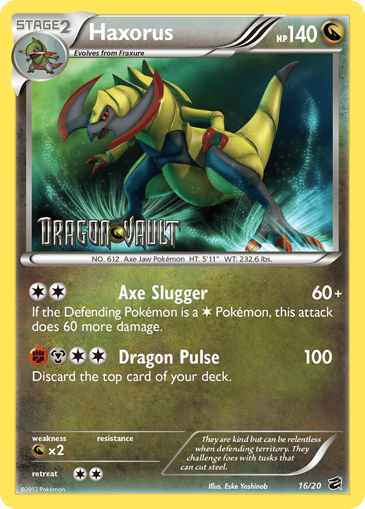 Haxorus z edície Dragon Vault, karta č.16