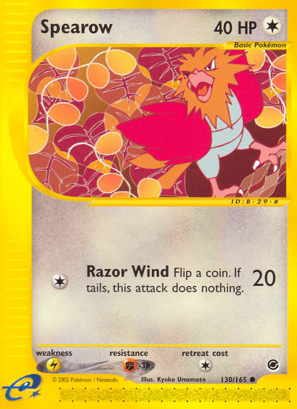 Spearow z edície Expedition Base Set, karta č.130