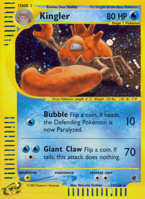 Kingler z edície Expedition Base Set, karta č.15