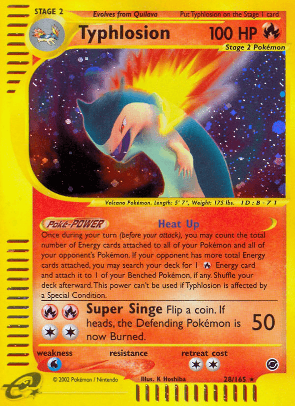Typhlosion z edície Expedition Base Set, karta č.28
