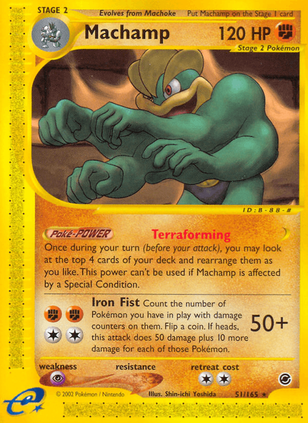 Machamp z edície Expedition Base Set, karta č.51