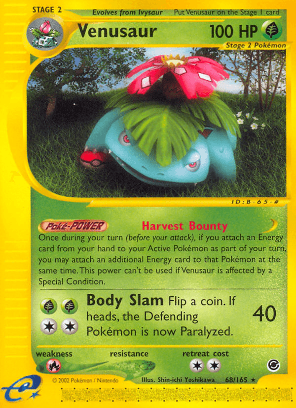 Venusaur z edície Expedition Base Set, karta č.68