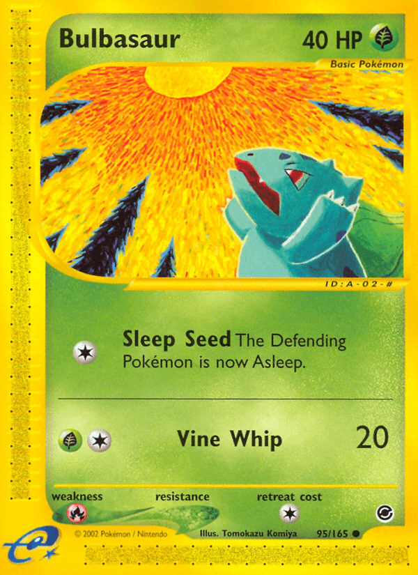 Bulbasaur z edície Expedition Base Set, karta č.95