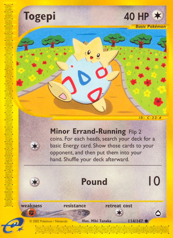 Togepi z edície Aquapolis, karta č.114