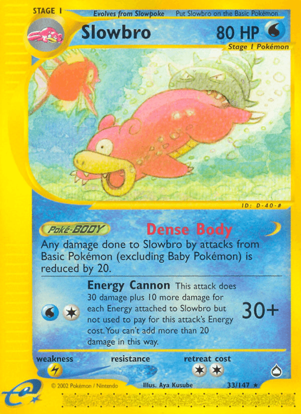 Slowbro z edície Aquapolis, karta č.33
