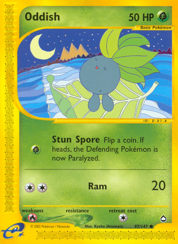 Oddish z edície Aquapolis, karta č.97
