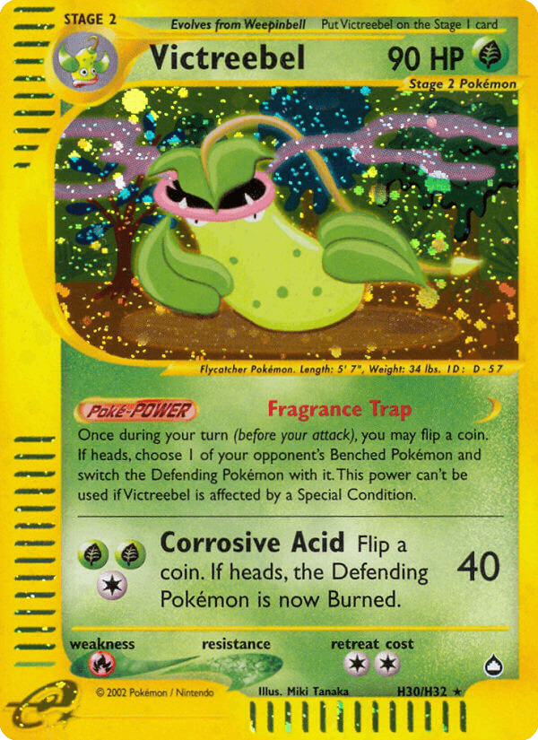 Victreebel z edície Aquapolis, karta č.H30
