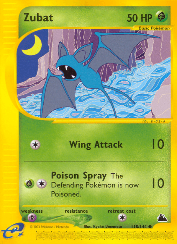 Zubat z edície Skyridge, karta č.118