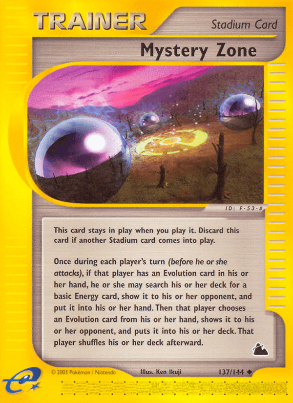Mystery Zone z edície Skyridge, karta č.137