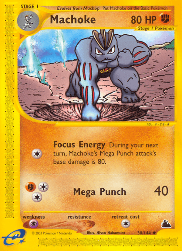 Machoke z edície Skyridge, karta č.38