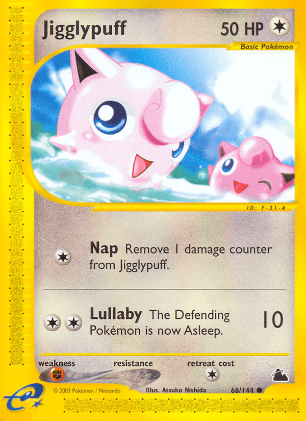 Jigglypuff z edície Skyridge, karta č.68