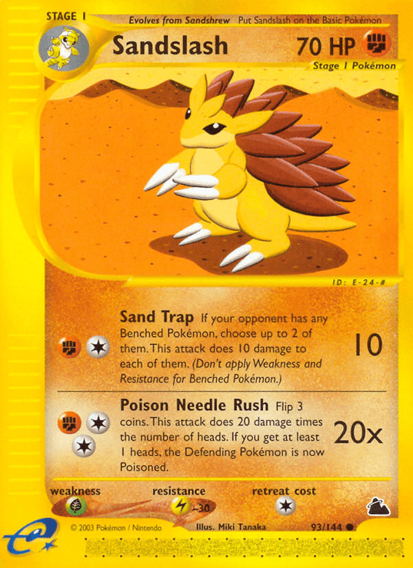 Sandslash z edície Skyridge, karta č.93
