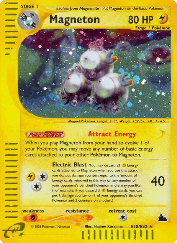 Magneton z edície Skyridge, karta č.H18