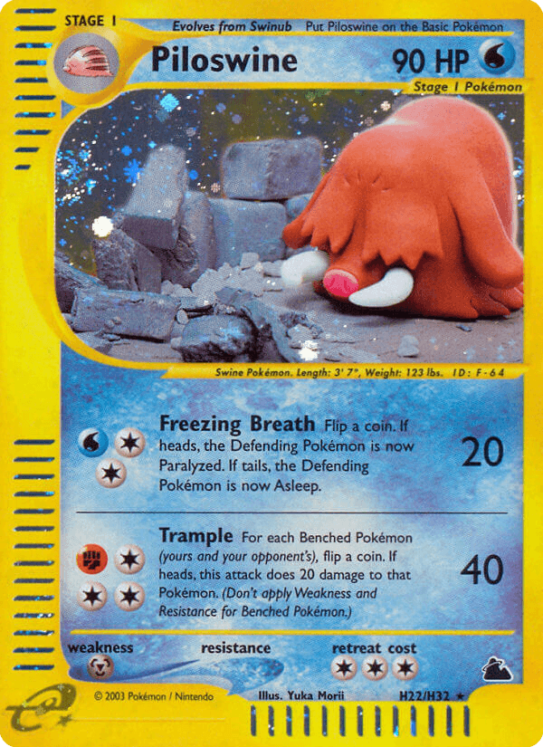 Piloswine z edície Skyridge, karta č.H22