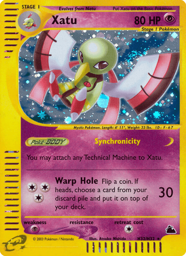 Xatu z edície Skyridge, karta č.H32