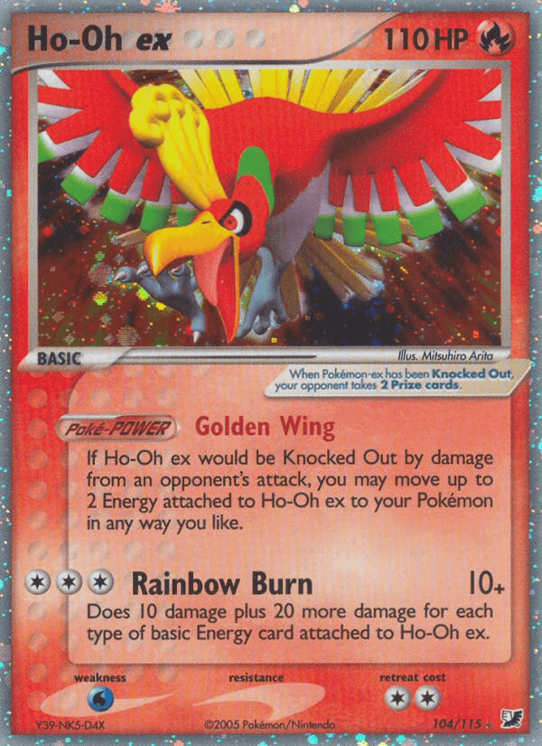 Ho-Oh ex z edície Unseen Forces, karta č.104