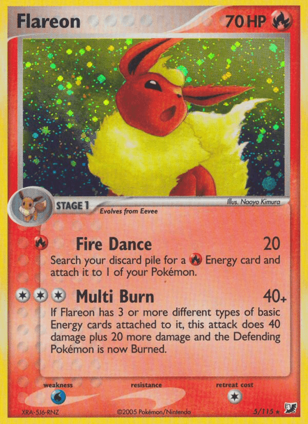 Flareon z edície Unseen Forces, karta č.5