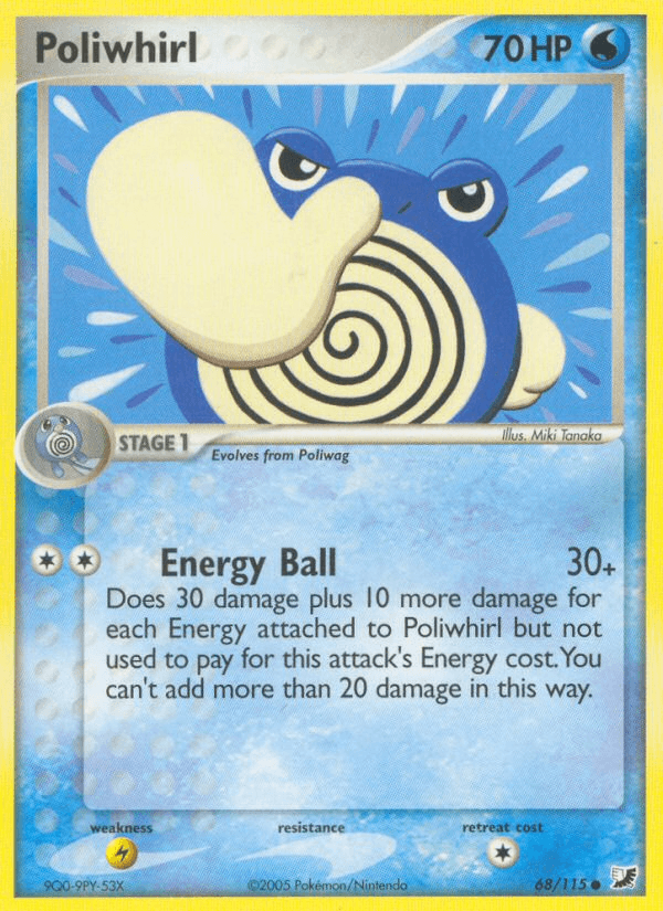 Poliwhirl z edície Unseen Forces, karta č.68