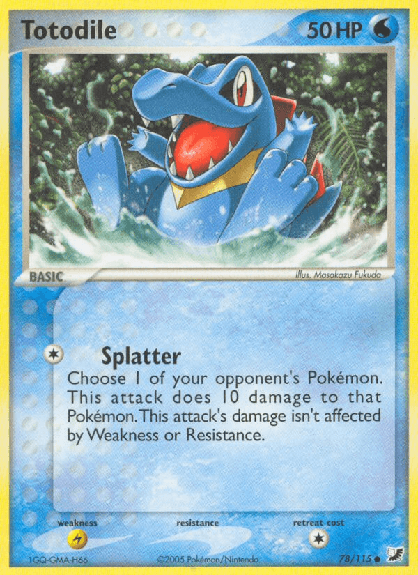 Totodile z edície Unseen Forces, karta č.78