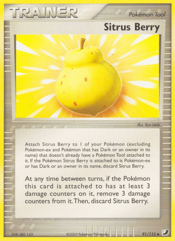 Sitrus Berry z edície Unseen Forces, karta č.91