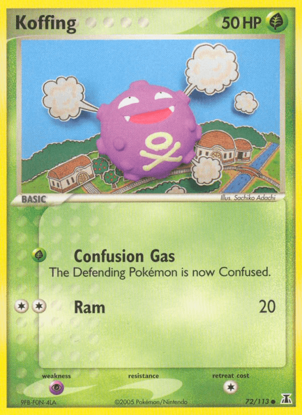 Koffing z edície Delta Species, karta č.72