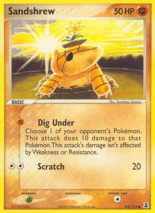 Sandshrew z edície Delta Species, karta č.82