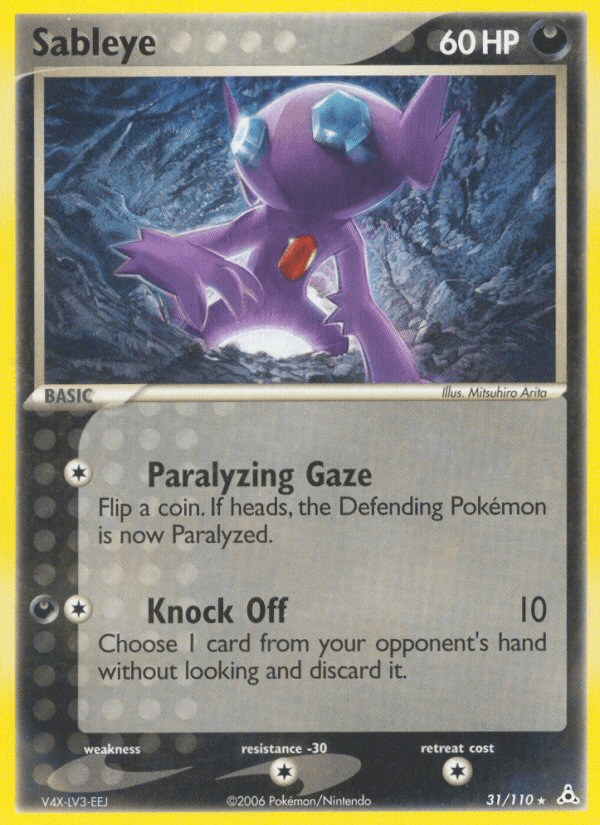 Sableye z edície Holon Phantoms, karta č.31