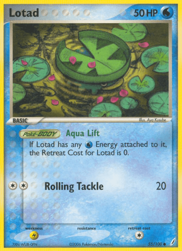 Lotad z edície Crystal Guardians, karta č.55