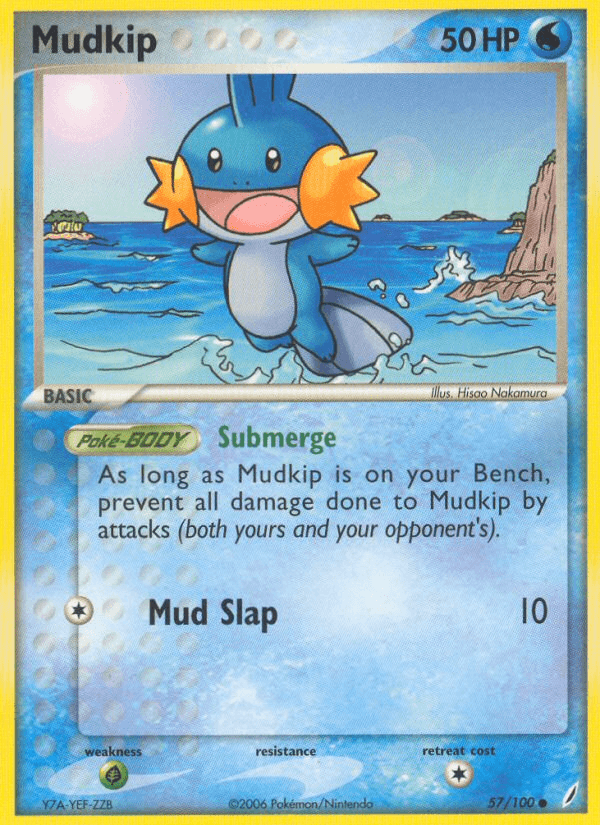 Mudkip z edície Crystal Guardians, karta č.57