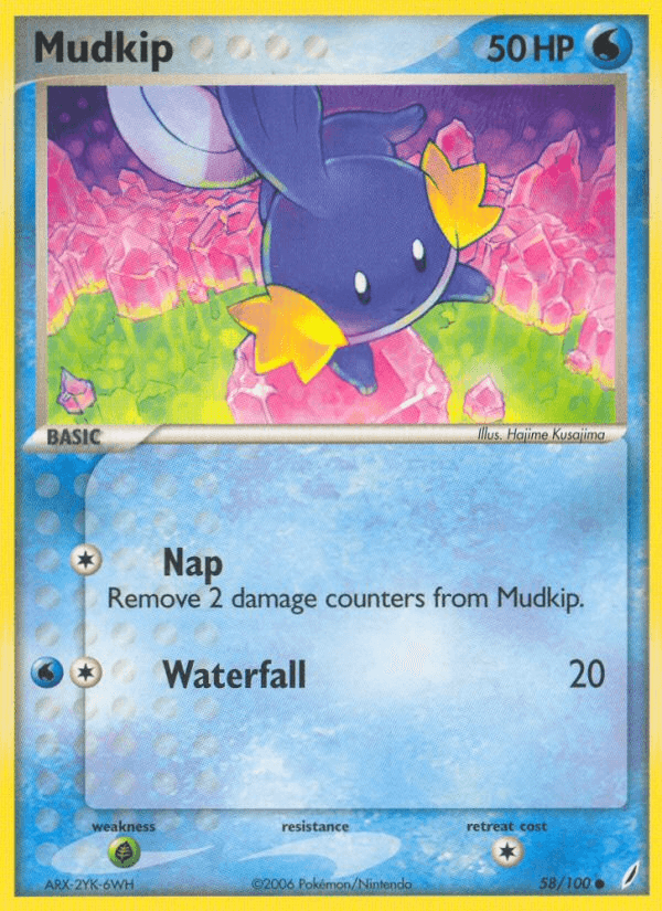 Mudkip z edície Crystal Guardians, karta č.58