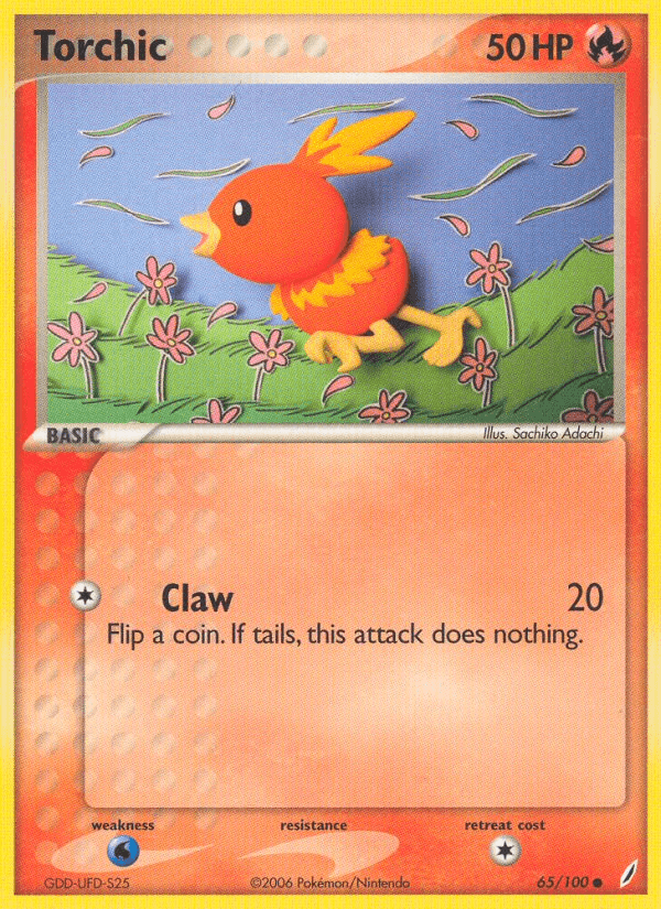 Torchic z edície Crystal Guardians, karta č.65
