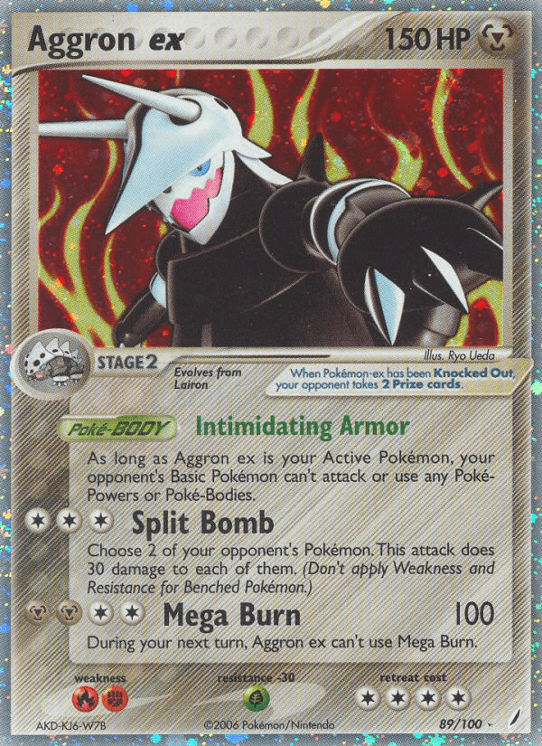 Aggron ex z edície Crystal Guardians, karta č.89