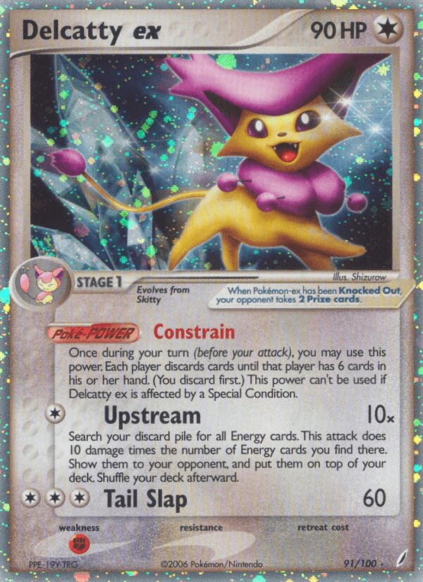 Delcatty ex z edície Crystal Guardians, karta č.91